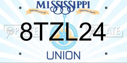 8TZL24 Mississippi License Plate