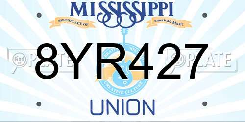 8YR427 Mississippi License Plate