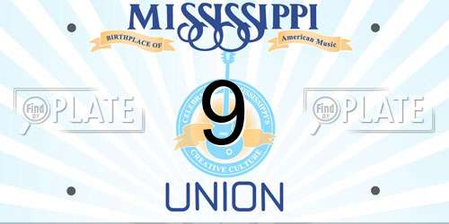 9 Mississippi License Plate