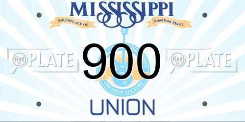 900 Mississippi License Plate