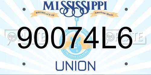 90074L6 Mississippi License Plate