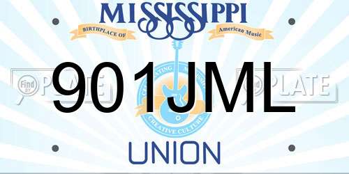 901JML Mississippi License Plate
