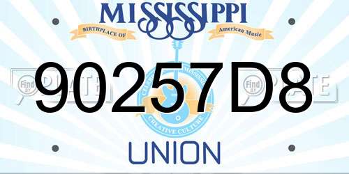 90257D8 Mississippi License Plate