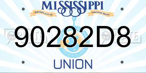 90282D8 Mississippi License Plate