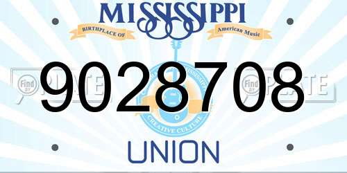 9028708 Mississippi License Plate