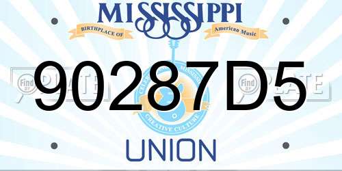 90287D5 Mississippi License Plate