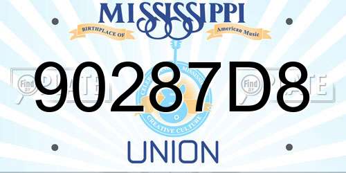 90287D8 Mississippi License Plate