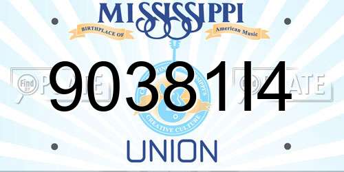 90381I4 Mississippi License Plate