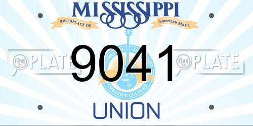 9041 Mississippi License Plate