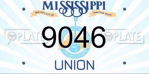 9046 Mississippi License Plate
