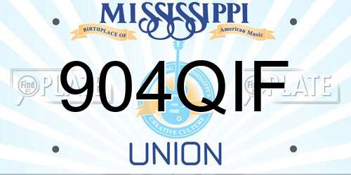 904QIF Mississippi License Plate