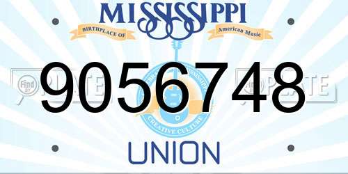 9056748 Mississippi License Plate