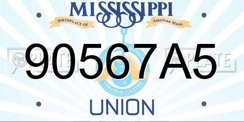 90567A5 Mississippi License Plate