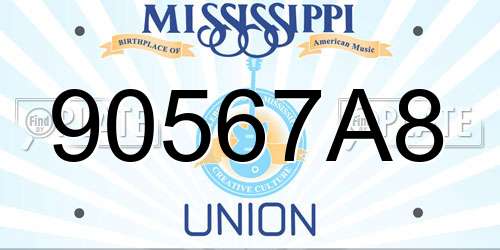90567A8 Mississippi License Plate
