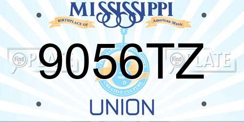 9056TZ Mississippi License Plate