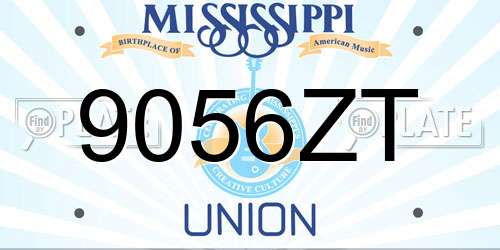 9056ZT Mississippi License Plate