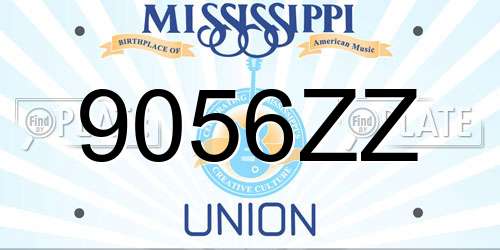 9056ZZ Mississippi License Plate