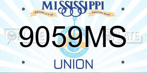 9059MS Mississippi License Plate