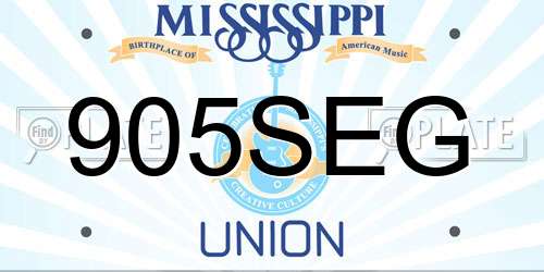 905SEG Mississippi License Plate