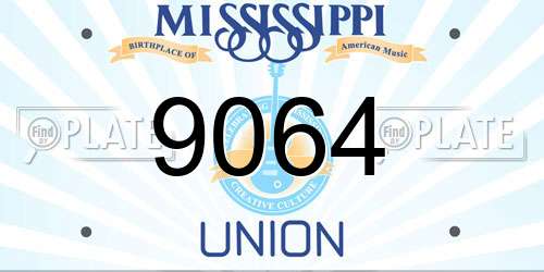 9064 Mississippi License Plate