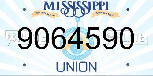 9064590 Mississippi License Plate