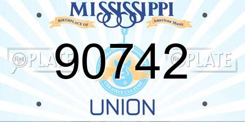 90742 Mississippi License Plate