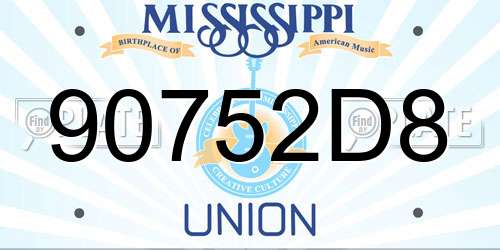 90752D8 Mississippi License Plate