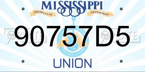 90757D5 Mississippi License Plate