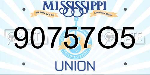 90757O5 Mississippi License Plate