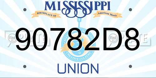 90782D8 Mississippi License Plate