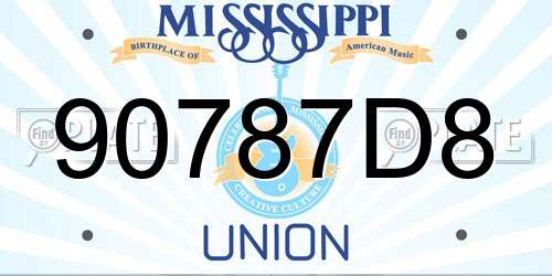 90787D8 Mississippi License Plate