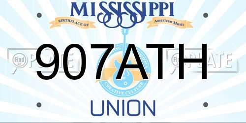 907ATH Mississippi License Plate