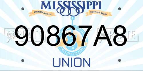 90867A8 Mississippi License Plate