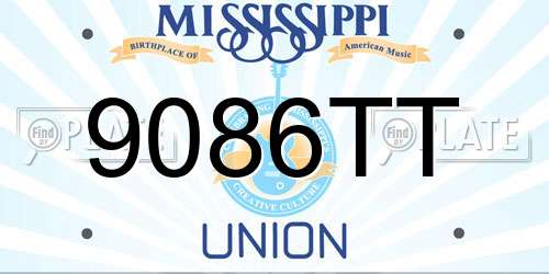 9086TT Mississippi License Plate