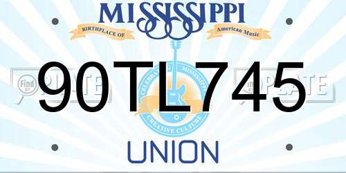90TL745 Mississippi License Plate