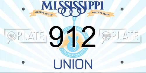 912 Mississippi License Plate