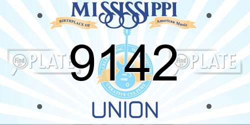 9142 Mississippi License Plate