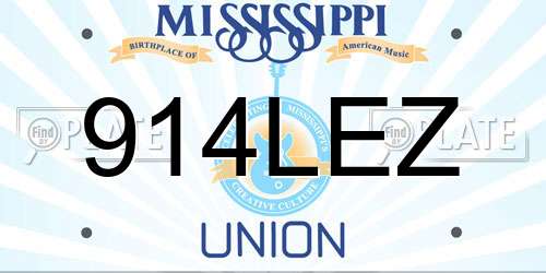 914LEZ Mississippi License Plate