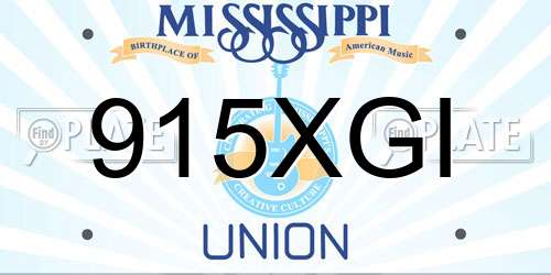 915XGI Mississippi License Plate