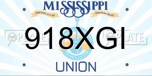 918XGI Mississippi License Plate