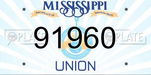 91960 Mississippi License Plate