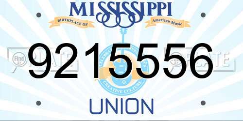 9215556 Mississippi License Plate