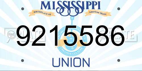 9215586 Mississippi License Plate