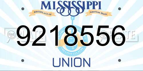9218556 Mississippi License Plate