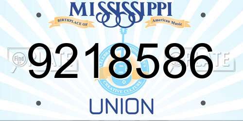 9218586 Mississippi License Plate