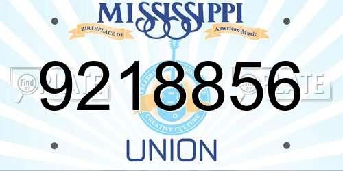 9218856 Mississippi License Plate