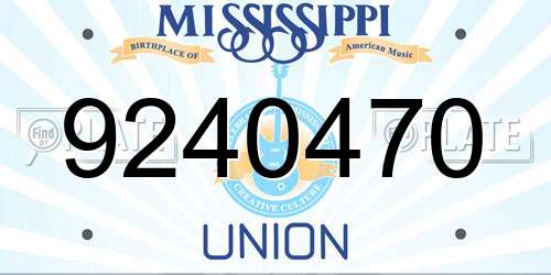 9240470 Mississippi License Plate