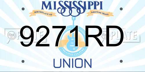9271RD Mississippi License Plate