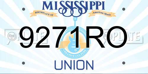 9271RO Mississippi License Plate