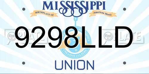 9298LLD Mississippi License Plate